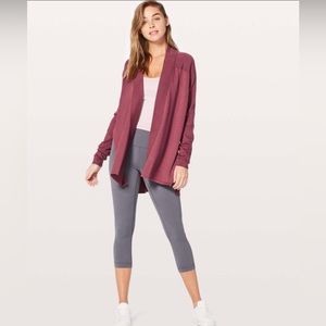 Lululemon Blissful Zen merino sweater in So Merlot
